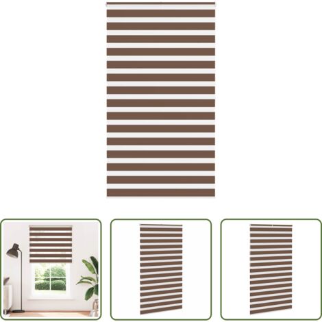 vidaXL Privacy -  Tenda a Rullo Zebra Larghezza Tessuto 130,9 cm Poliestere