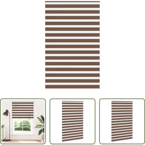 vidaXL Privacy -  Tenda a Rullo Zebra Larghezza Tessuto 140,9 cm Poliestere