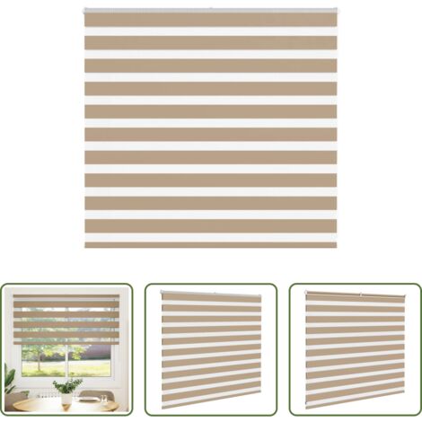 vidaXL Privacy -  Tenda a Rullo Zebra Larghezza Tessuto 150,9 cm Poliestere