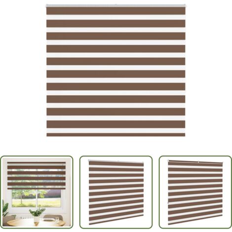 vidaXL Privacy -  Tenda a Rullo Zebra Larghezza Tessuto 150,9 cm Poliestere