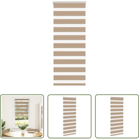 vidaXL Privacy -  Tenda a Rullo Zebra Larghezza Tessuto 50,9 cm Poliestere