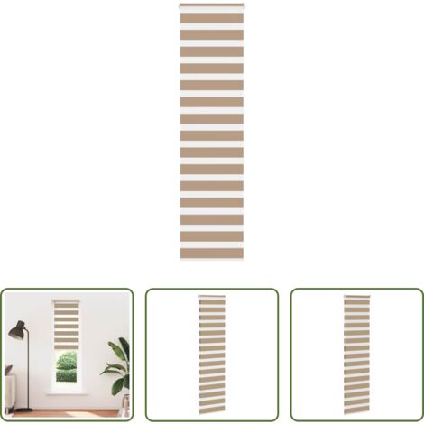 vidaXL Privacy - Tenda a Rullo Zebra Larghezza Tessuto 55,9 cm Poliestere