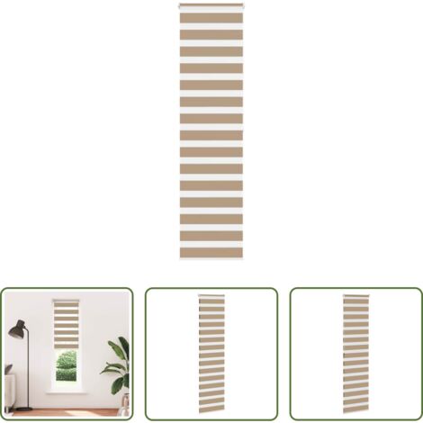 vidaXL Privacy -  Tenda a Rullo Zebra Larghezza Tessuto 55,9 cm Poliestere