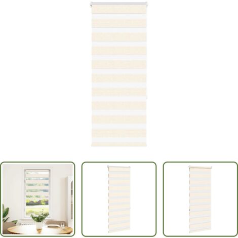 vidaXL Privacy -  Tenda a Rullo Zebra Larghezza Tessuto 55,9 cm Poliestere