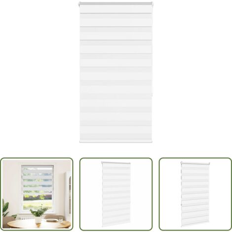 vidaXL Privacy -  Tenda a Rullo Zebra Larghezza Tessuto 80,9 cm Poliestere