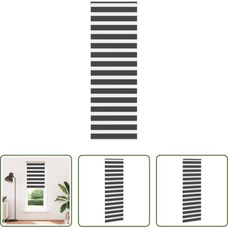 vidaXL Privacy -  Tenda a Rullo Zebra Nero Larghezza Tessuto 70,9 cm Poliestere