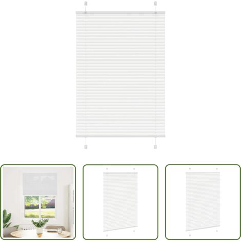 vidaXL Privacy -  Tenda Plissettata Bianca 85x150 cm Larghezza Tessuto 84,4 cm