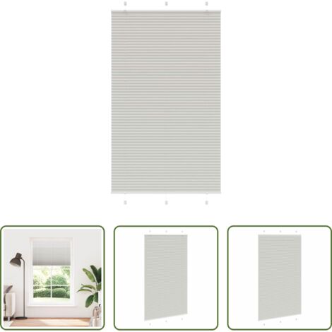 vidaXL Privacy -  Tenda Plissettata Grigio Chiaro 115x200 cm Larghezza Tessuto