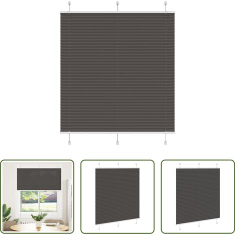 vidaXL Privacy -  Tenda Plissettata Nera 120x100 cm Larghezza Tessuto 119,4 cm