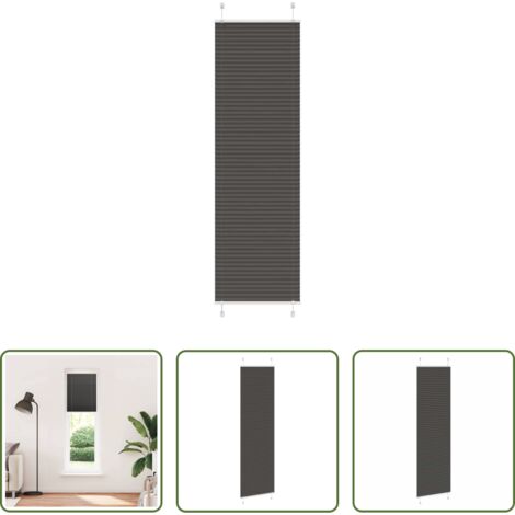 vidaXL Privacy -  Tenda Plissettata Nera 65x200 cm Larghezza Tessuto 64,4 cm