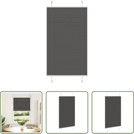 vidaXL Privacy -  Tenda Plissettata Nera 70x150 cm Larghezza Tessuto 69,4 cm