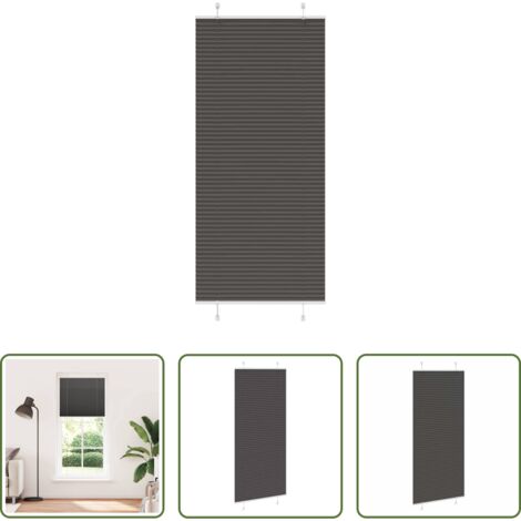vidaXL Privacy -  Tenda Plissettata Nera 90x200 cm Larghezza Tessuto 89,4 cm