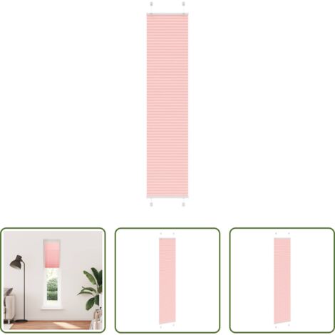 vidaXL Privacy -  Tenda Plissettata Rosa 40x200 cm Larghezza Tessuto 39,4 cm