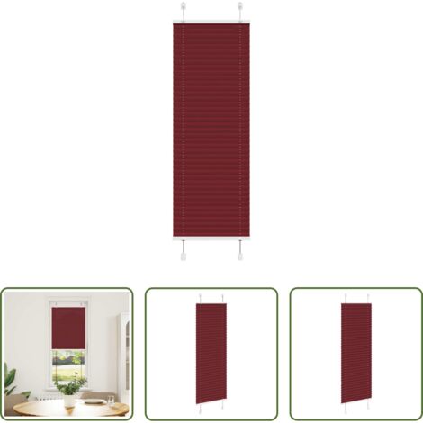 vidaXL Privacy -  Tenda Plissettata Rosso Bordeaux 45x100 cm Larghezza Tessuto