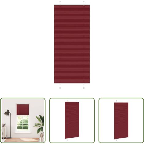 vidaXL Privacy -  Tenda Plissettata Rosso Bordeaux 95x200 cm Larghezza Tessuto