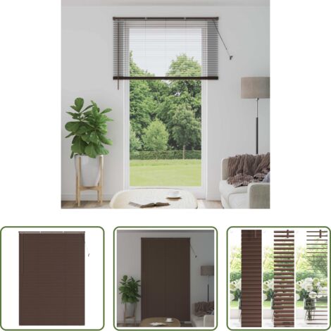 vidaXL Privacy -  Tenda Veneziana Marrone Scuro con Motivo 213 x 140 cm PVC