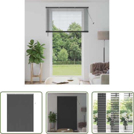 vidaXL Privacy -  Tenda Veneziana Regolabile Grigio Argento 213 x 150 cm PVC