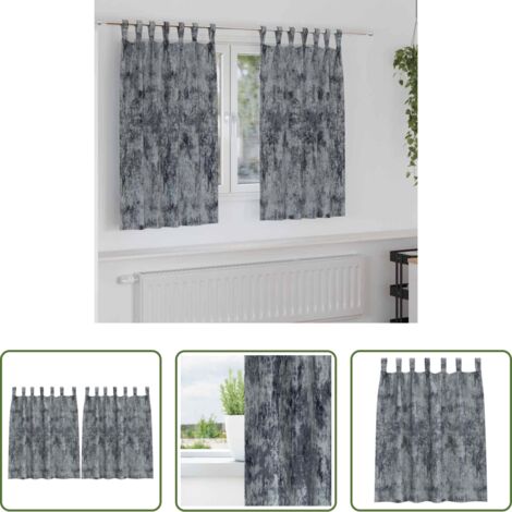 vidaXL Privacy -  Tende in Velluto 2 pcs Grigio Argento 140 x 140 cm Velluto