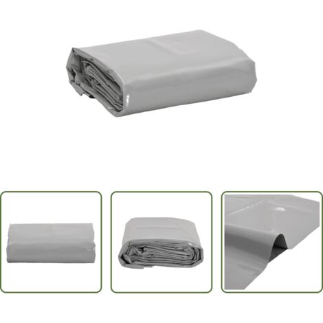 vidaXL Protección contra el clima -  Lona gris 4x5 m 650 g/m²