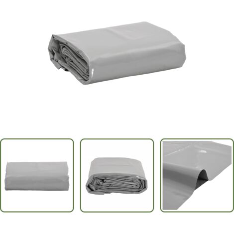 vidaXL Protección contra el clima -  Lona gris 5x6 m 650 g/m²