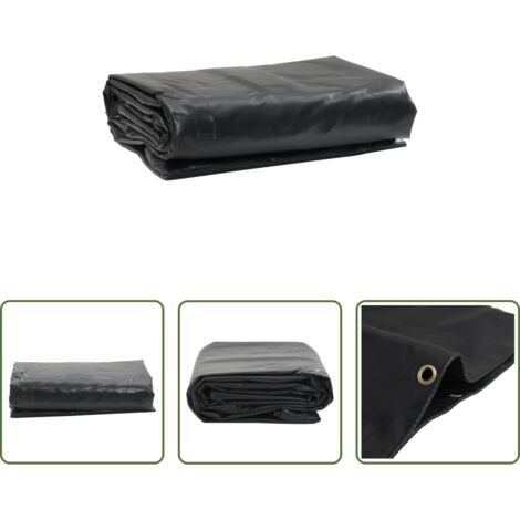 vidaXL Protección contra el clima -  Lona negra 2,5x4,5 m 650 g/m²