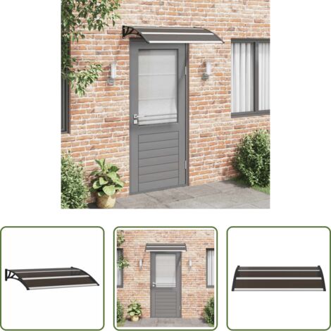 vidaXL Protección contra lluvia -  Marquesina de puerta PC negro 120x75 cm