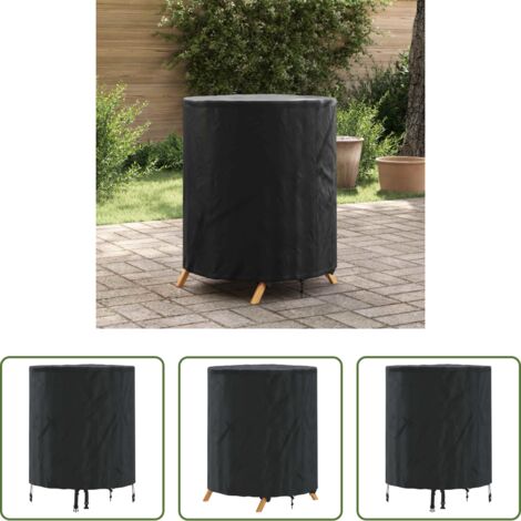 vidaXL Protección de mesa -  Cubierta de Mesa Liso Negro 62 x 62 x 70 cm tela