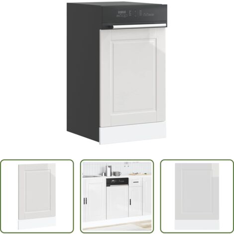 vidaXL Protección para lavavajillas -  Panel lavavajillas Porto madera contrachapada blanco brillante