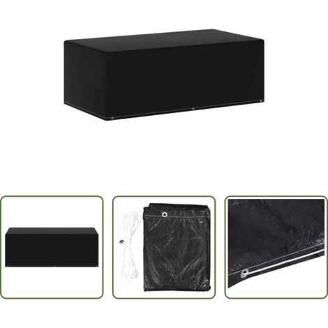 vidaXL Protección para muebles -  Cubierta muebles de jardín barbacoa gas 6 ojales 170x90x60 cm