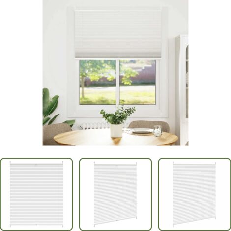 vidaXL Protección solar - Plisse Persiana Blanco Cortina Plisada 110X125cm