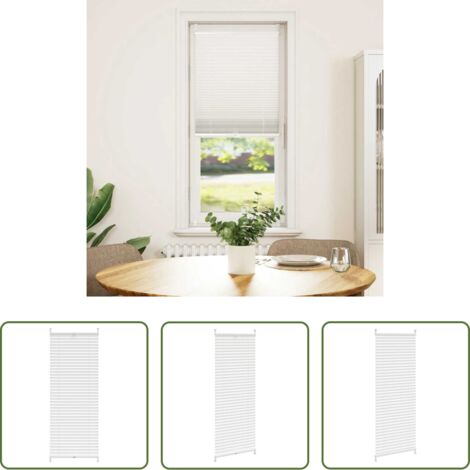 vidaXL Protección solar - Plisse Persiana Blanco Cortina Plisada 60X125cm