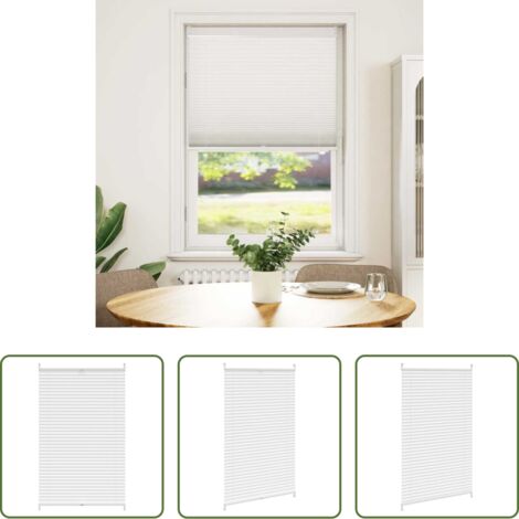 vidaXL Protección solar - Plisse Persiana Blanco Cortina Plisada 90X100cm