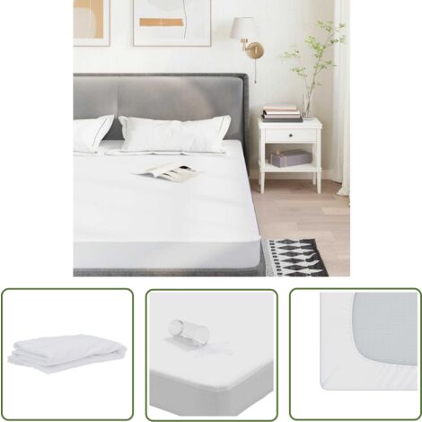 vidaXL Protège-matelas blanc 140x190 cm imperméable