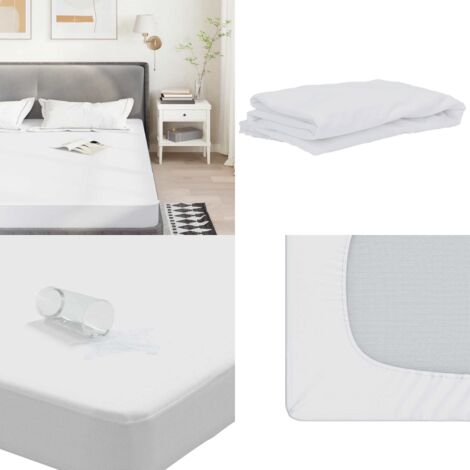 vidaXL Protège-matelas blanc 90x200 cm imperméable