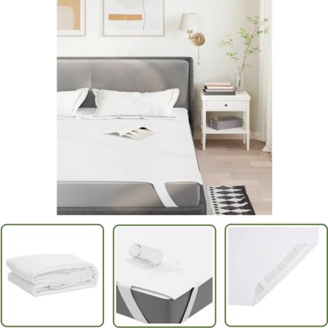 vidaXL Protège-matelas blanc 90x220 cm imperméable