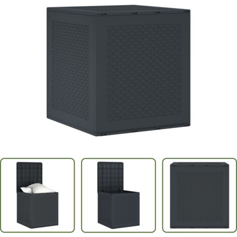 vidaXL Protezione attrezzi -  Scatola di Stoccaggio Antracite 55 x 53 x 57 cm Polipropilene