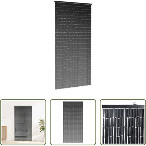 vidaXL Protezione da insetti -  Tenda Antimosche per Porte Grigio Scuro 100x200 cm Bambù