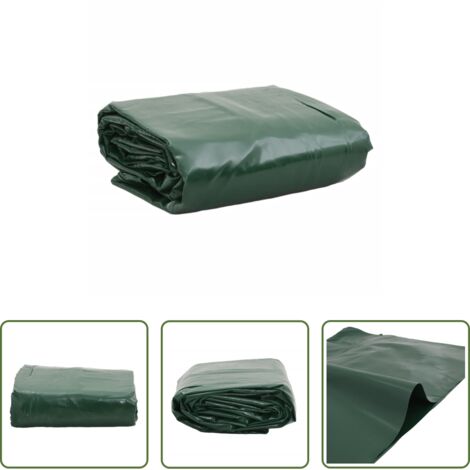 vidaXL Protezione da pioggia -  Telone Verde 3,5x5 m 650 g/m²