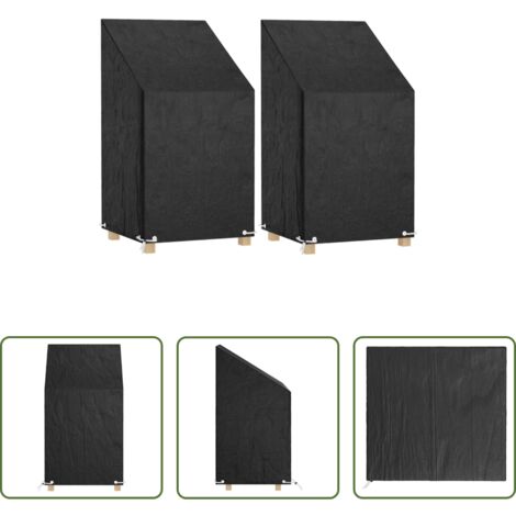 vidaXL Protezione da sole -  Copri Sedie Giardino 2pz 8 Occhielli 65x65x80/120cm Polietilene