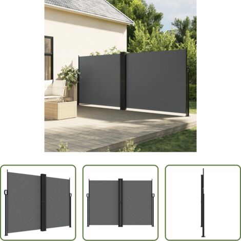 vidaXL Protezione da sole -  Tenda da Sole Laterale Retrattile Antracite 180x1200 cm
