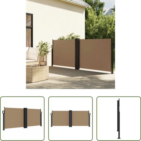 vidaXL Protezione da sole -  Tenda da Sole Laterale Retrattile Tortora 100x600 cm