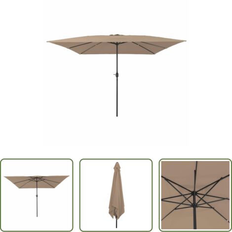 vidaXL Protezione dal sole -  Ombrello da giardino Talpa 295 x 295 x 245 cm