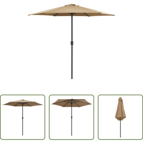 vidaXL Protezione dal sole -  Ombrellone da Esterni con Palo in Alluminio 270x246 cm Talpa