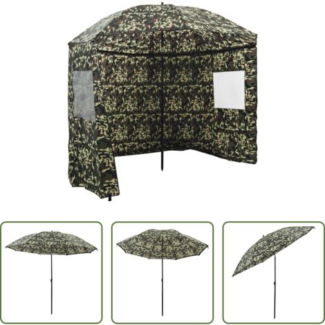 vidaXL Protezione dal sole -  Ombrellone da Pesca Mimetico 300 x 240 cm Poliestere Oxford