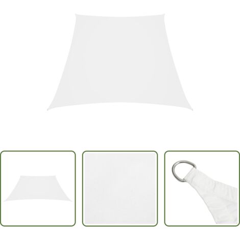 vidaXL Protezione dal sole -  Parasole a Vela in Tela Oxford a Trapezio 2/4x3 m Bianco