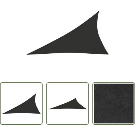 vidaXL Protezione dal sole -  Parasole a Vela Oxford Triangolare 4x5x6,4 m Antracite