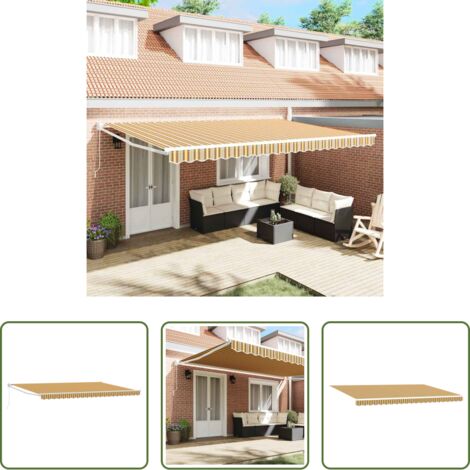 vidaXL Protezione dal sole -  Tenda Retrattile Multicolore 500 × 300 cm