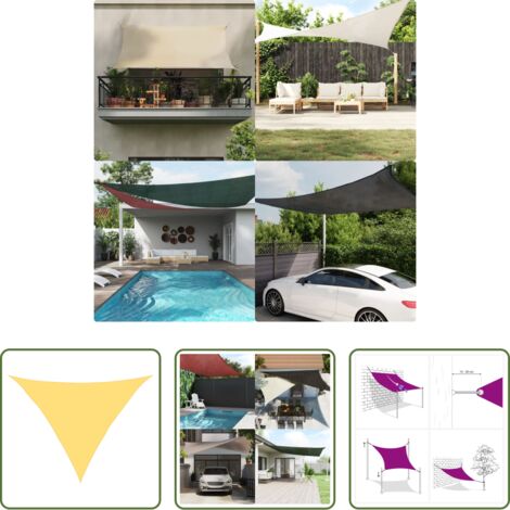 vidaXL Protezione dal sole -  Vela Parasole 160 g/m² Beige 5x5x6 m in HDPE