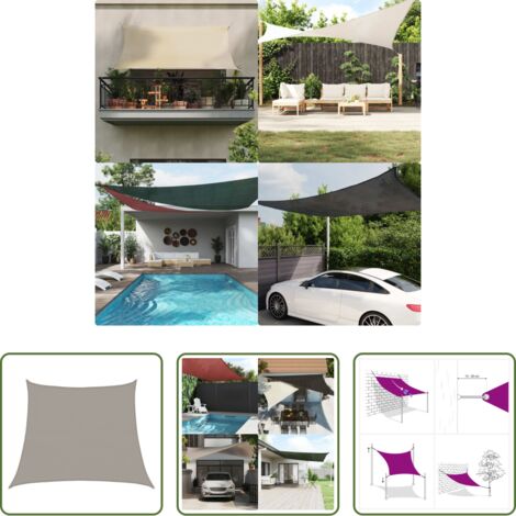 vidaXL Protezione dal sole -  Vela Parasole 160 g/m² Trapezio Grigio Chiaro 3/4x3 m in HDPE