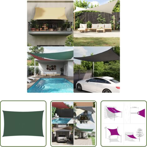 vidaXL Protezione dalla pioggia -  Parasole a Vela Oxford Rettangolare 5x8 m Talpa